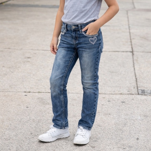 Other - Girls CRB Embellished Skinny Jeans | Medium Wash Denim | Size 8